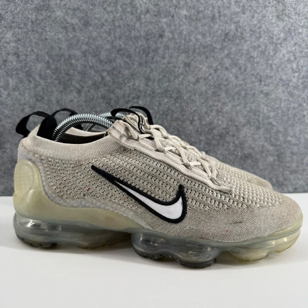 Nike Air VaporMax 2021 FK Running Shoes Mens 8 Oatmeal DH4084-100 Flyknit